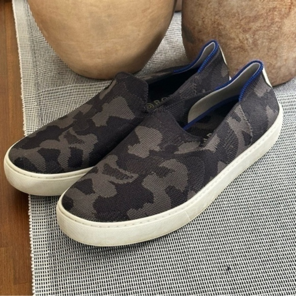 Rothy’s gray camo loafers size 10